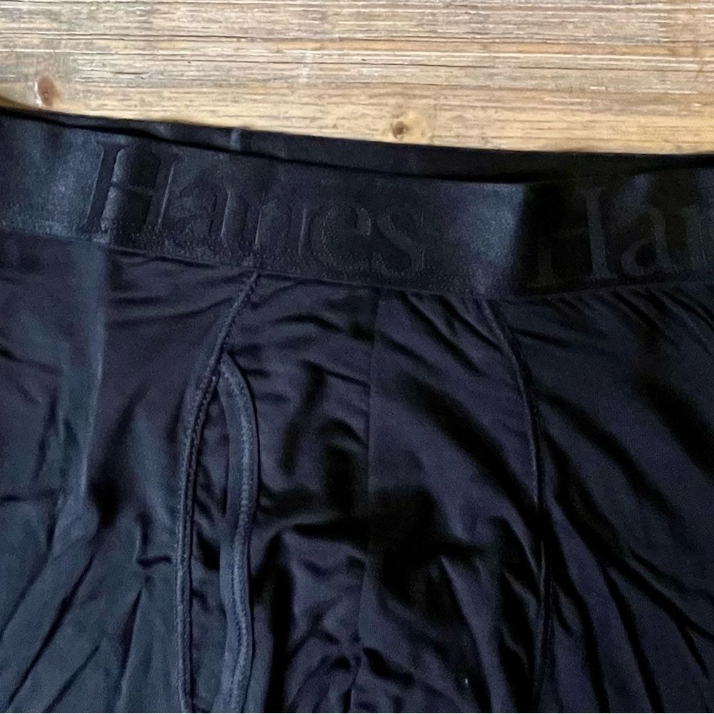 2 Hanes Super Soft Men’s Long Leg Boxer Briefs, Black, Medium New - Picture 6 of 8